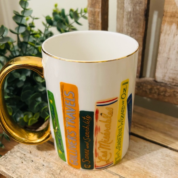 Rifle Paper Co. Other - Limited Edition Rifle Paper Company Book Club Mug with gold accents